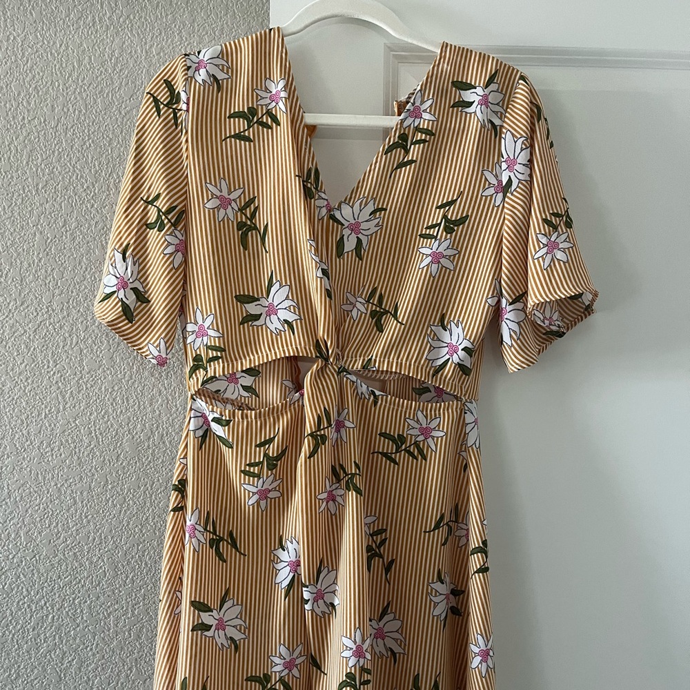 Floral and striped dress